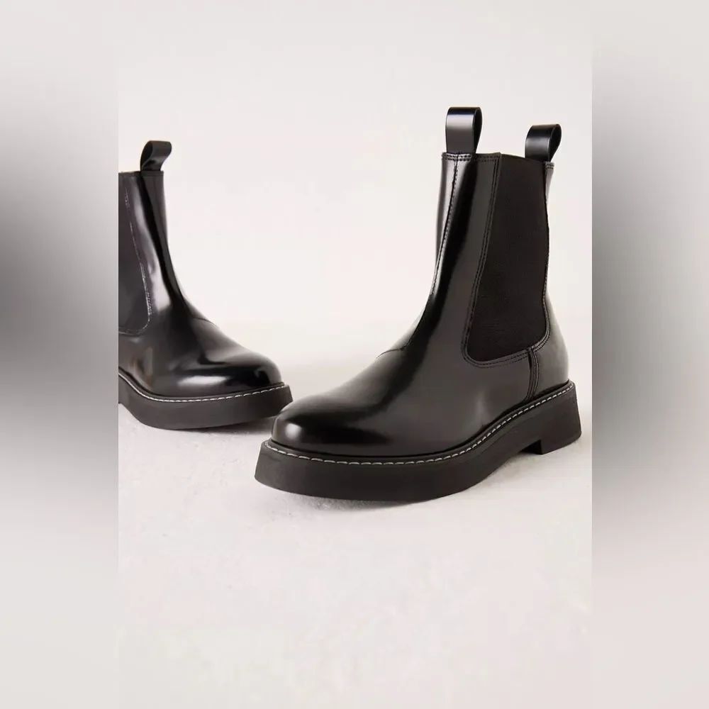 NEW Anthro Pilcro Contrast Stitch Boots